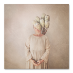 Bloom Protea Art Print - 100 X 100CM No Frame Print Only