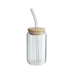 350ML Drinking Jar With Bamboo Lid Clear
