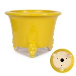 Chinese Glazed Dragon Motif 185MM X 130MM - Yellow