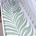 Cot Fitted Sheet Big Palm Leaf