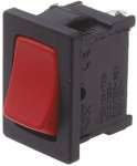 Rocker 4 Pins On-off Red Light 220VAC