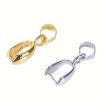 12PCS LOT Pendants Clasps Clips Bails Connectors Charm Beads Pinch Bails Top Loop Diy Jewelry Findings