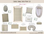 Cot Duvet Bedding Cookie Small Check Print Set