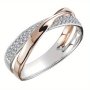 Inlaid Shiny White Zirconia Band Ring Elegant Luxury Copper Finger Ring Jewelry For Female Match Daily Outfits Party Accessory