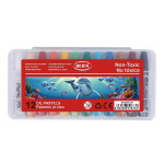 Colourful Wax Crayon Set - 12 Vibrant Colours 7.3CM