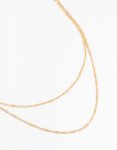 Goldair Gold Rope Double Chain Layered Necklace