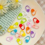50 100 200PCS Multi-color Knitting Stitch Counters Plastic Crochet Locking Stitch Markers Needle Clips For Diy Crafts Secure Hol