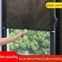 Easy-install Retractable Sunshade Curtain - Pvc No-drill Roller Blind For Kitchen & Balcony Uv Protection & Heat Insulation