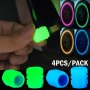 Brightly Colored Glow-in-the-dark Wheel Valve Caps For Motorcycles And Cars - 4 8 16 Pieces