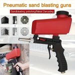 1PC 90PSI Adjustable Sandblasting Gun Portable Gravity Pneumatic Adjustable Small Air Sandblasting Rust Removal Sandblasting Spr