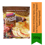 Amritsari Spicy Urad Dal Papad Amritsari Papad Teekha Papad 200G - Traditional Sun-dried Spiced Black Gram Flour Poppadums Wit