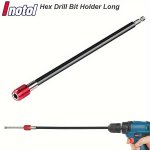 Extra-long Magnetic Hex Drill Bit Holder - Quick Release 1/4" Shank Extension For Hard-to-reach Areas Durable Chrome Vanadium St