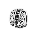C84-C3765 - 925 Sterling Silver Hearts With Cz Stones - Cz Black