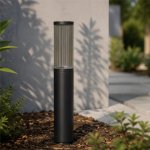 Salle Modern Black Outdoor Garden Bollard Light IP54