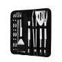 20-PIECE Stainless Steel Braai Tool Set With Carry Bag