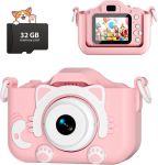Kids Camera Toys Kids Digital Camera For Toddler With Video 32GB Tf Card