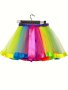 SONGNIHUA Girls Stage Performance Colorful Mesh Tutu Dress Up Skirt For Party & Carnival 7-11Y