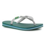Kids Oasis Brasil Thong Sandal - Green White - 13