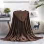 Nu Dekor - Ultra Soft Fleece Throw Blanket - Queen - Brown - 180X200CM