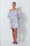 Off Shoulder Dress - 18 Light Blue