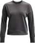 Women's Ua Rival Terry Taped Crew - Jet Gray / LG