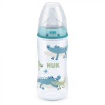 Nuk First Choice+ Temperature Control Bottle Silicone Teat- 6-18 Months - 300ML -crocodile