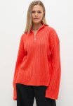 Half Zip Jumper -coral