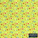 100% Tton Print Garden Party 15538-023 Kiwi