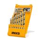 Ingco - Steel Hss Twist Drill Bits Set - 3MM To 10MM - 8 Pieces