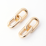 Chunky Link Gold Earrings - Gold