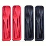 3PCS SET Portable Knife Fork Spoon Tableware Set Suitable For Outdoor Camping Picnic Travel