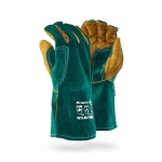 Weld Prime Gloves Green Welders Finger Palm & Thumb Yoke Aramid Thread