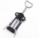 Krs S K15 Black Stainless Steel Wing Corkscrew