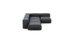 Four Module Corner Sofa - Velvet - Dark Grey - 199CM X 283CM