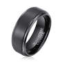Men's Step Brushed Black Tungsten Ring OY-R-200 - 12