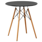 Smte Small Round Dining Table 75CM Black With Keychain