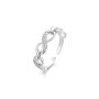 Infinity Ring 925 Sterling Silver Promise Rings Adjustable Wedding Band