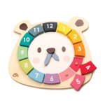 Wooden Toy Bear Colours Clock