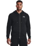 Men's Ua Essential Fleece Full Zip Hoodie - Black Sm