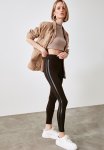 Striped Leggings - Brown
