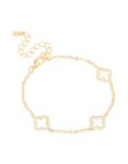 Goldair Gold Plated Cubic Zirconia Flower Outline Bracelet