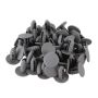 50 Pieces 8MM Hole Gray Plastic Rivet Door Push In Clip For Car