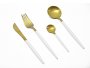 - Cutlery Set 4PC - Gold/white