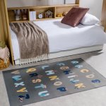 Alphabet Rug Grey - Large 155X230CM