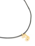 Waterproof Gold Plated Stainless Steel Large Bubble Letter J Cord Necklace