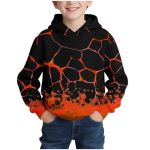 Boys Hoodies Cool 3D Graphic Print Pullover With Pocket Kids Fashion Warm Winter Hooded Sweatshirts