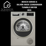 Bosch Series 6 - Silver Inox Condenser Tumble Dryer - 8KG