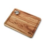 Handcrafted Wooden Steak Board With Bowl - Medium Large - Medium