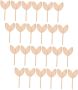Wood Plant Markers Outdoor Labels Blank Name Tags Sturdy Wooden Stakes