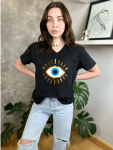 Evil Eye Oversized Tee - Black - Xlarge